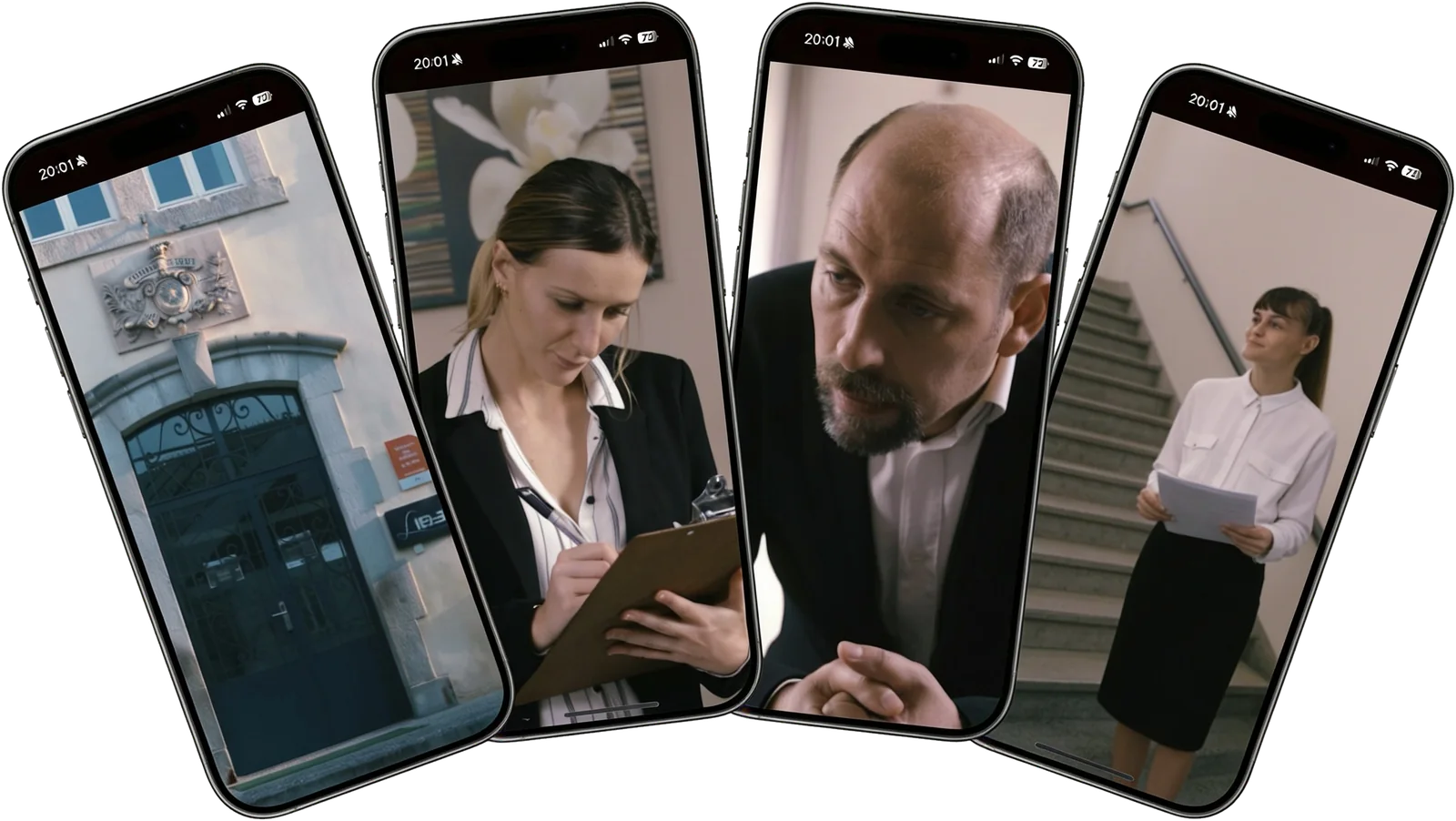 Aperçus de séries verticales sur smartphones